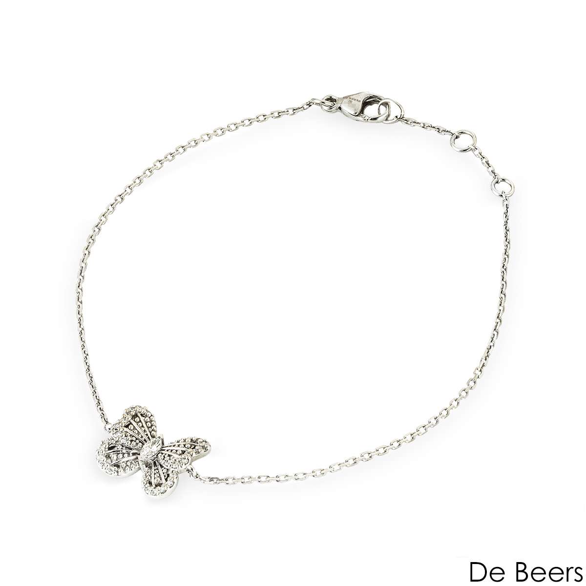 De Beers White Gold Portraits Of Nature Butterfly Diamond Bracelet B10322500A018 De Beers White Gold Portraits Of Nature Butterfly Diamond Bracelet B10322500A018